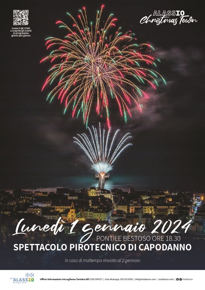 Alassio saluta il nuovo anno con il tradizionale Spettacolo Pirotecnico di Capodanno