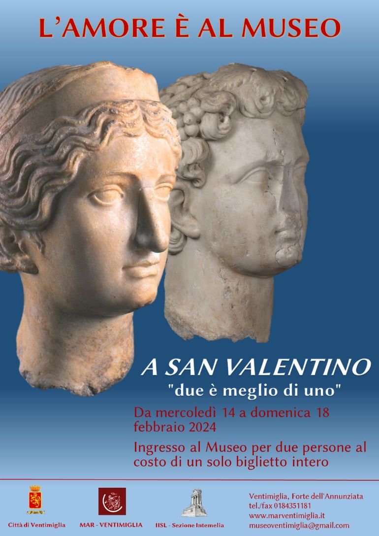 L’Amore è al MAR di Ventimiglia da mercoledì 14 a domenica 18 febbraio 2024