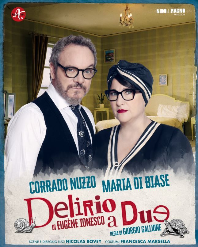 Nuzzo-Di Biase in scena con “Delirio a due” Domenica 3 marzo al Teatro Comunale di Ventimiglia comicità nel segno di Ionesco