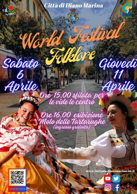 Sabato 6 aprile a Diano Marina torna il “Festival del Folclore” primo di 4 appuntamenti tra aprile e ottobre