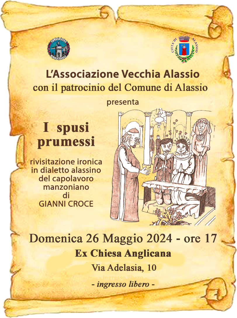 In scena domenica 26 maggio ad Alassio “I spusi promessi”: la rivisitazione ironica in dialetto alassino del capolavoro manzoniano