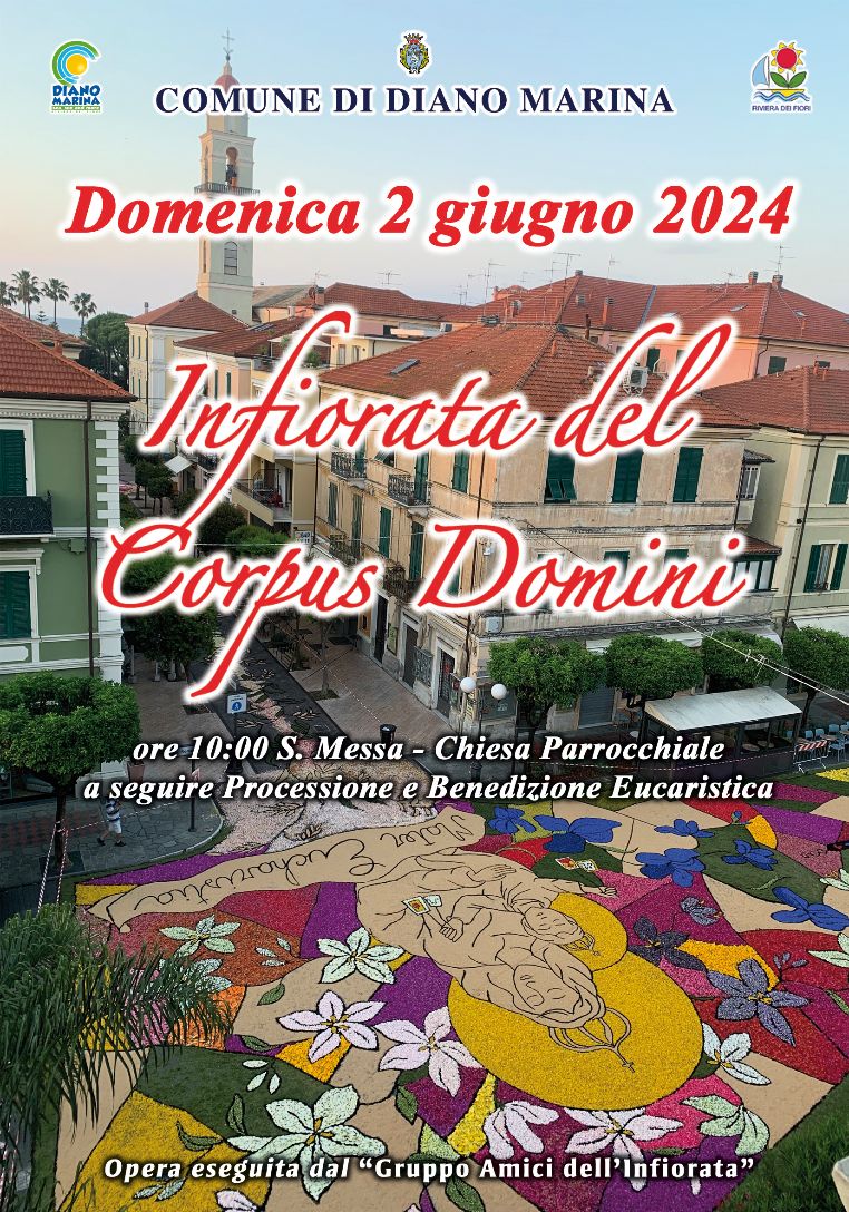 Tutto pronto per l’Infiorata di Diano Marina di domenica 2 giugno, il capolavoro frutto dell’espressione collettiva 