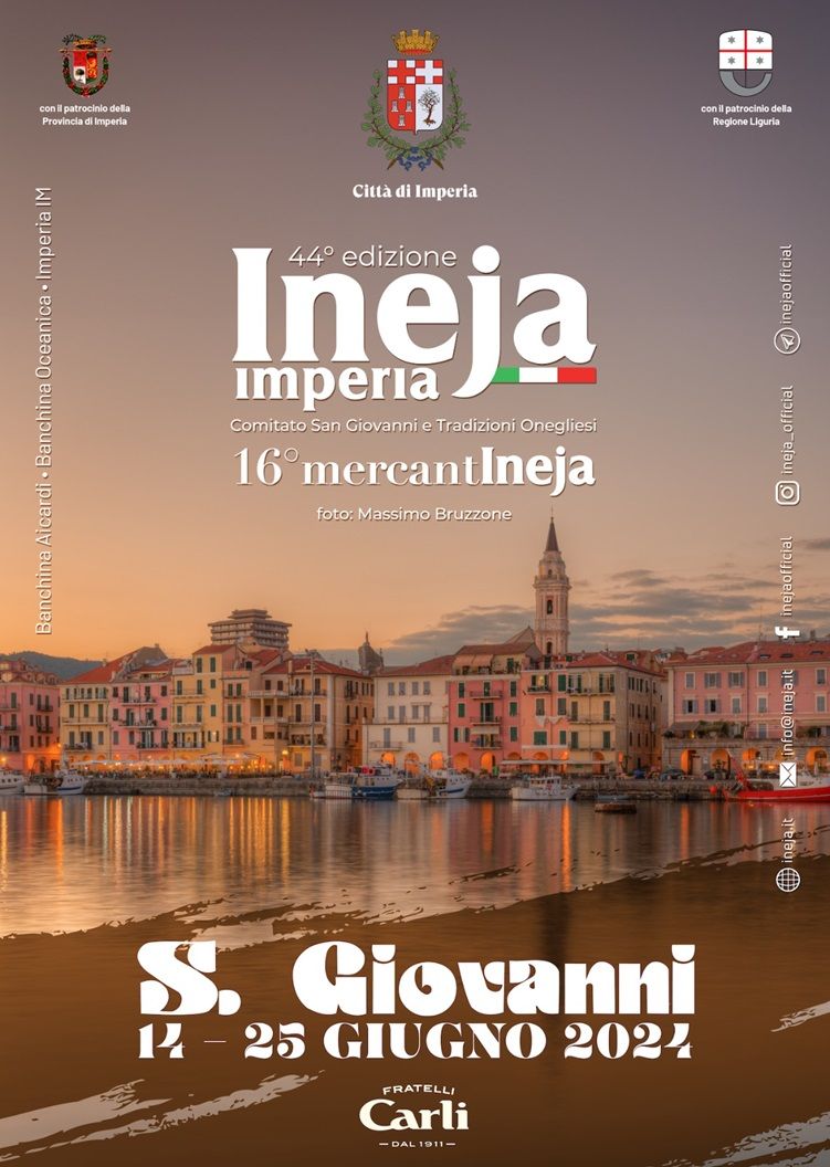 Imperia, Festa di San Giovanni dal 20 al 29 giugno 2025. La Giunta approva le date dopo il confronto con Comitato e Civ. “Sarà un’edizione rinnovata”