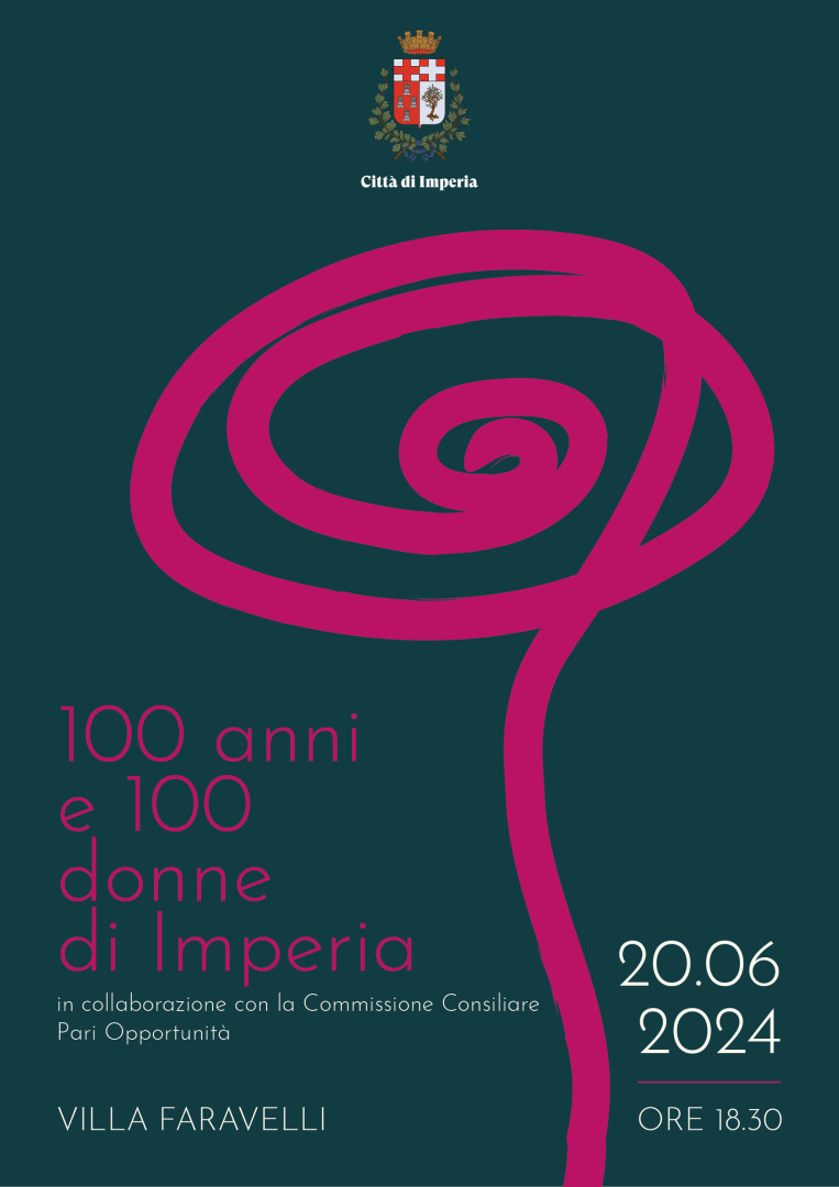 Imperia, giovedì 20 giugno nel parco di Villa Faravelli l’incontro “100 anni e 100 donne”