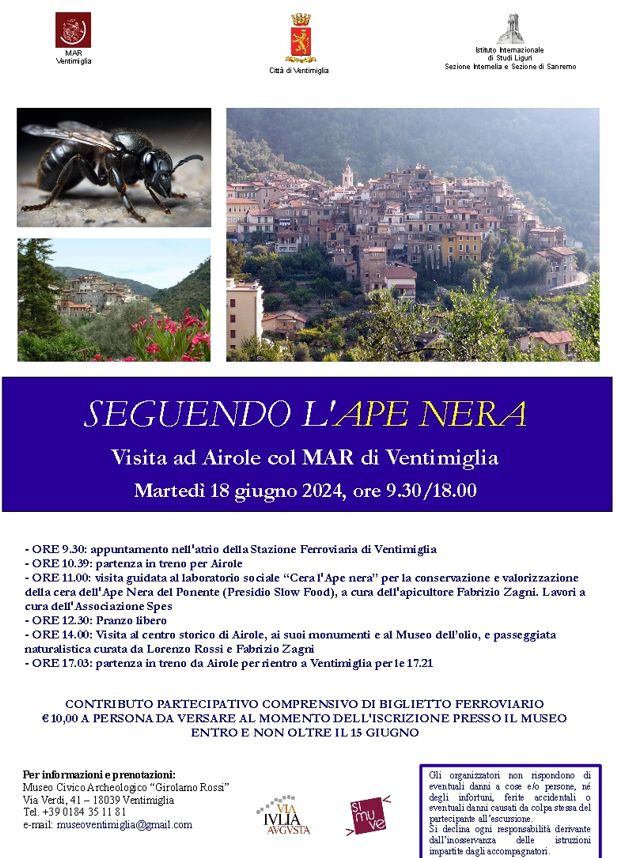 Visita ad Airole con il MAR di Ventimiglia martedì 18 giugno 2024, prenotatevi entro sabato