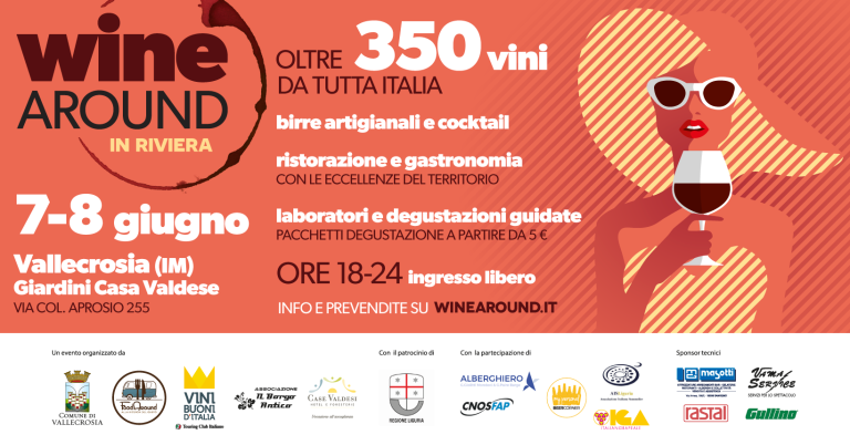 Torna a Vallecrosia  “Winearound in riviera” rassegna dedicata all’eccellenza gastronomica