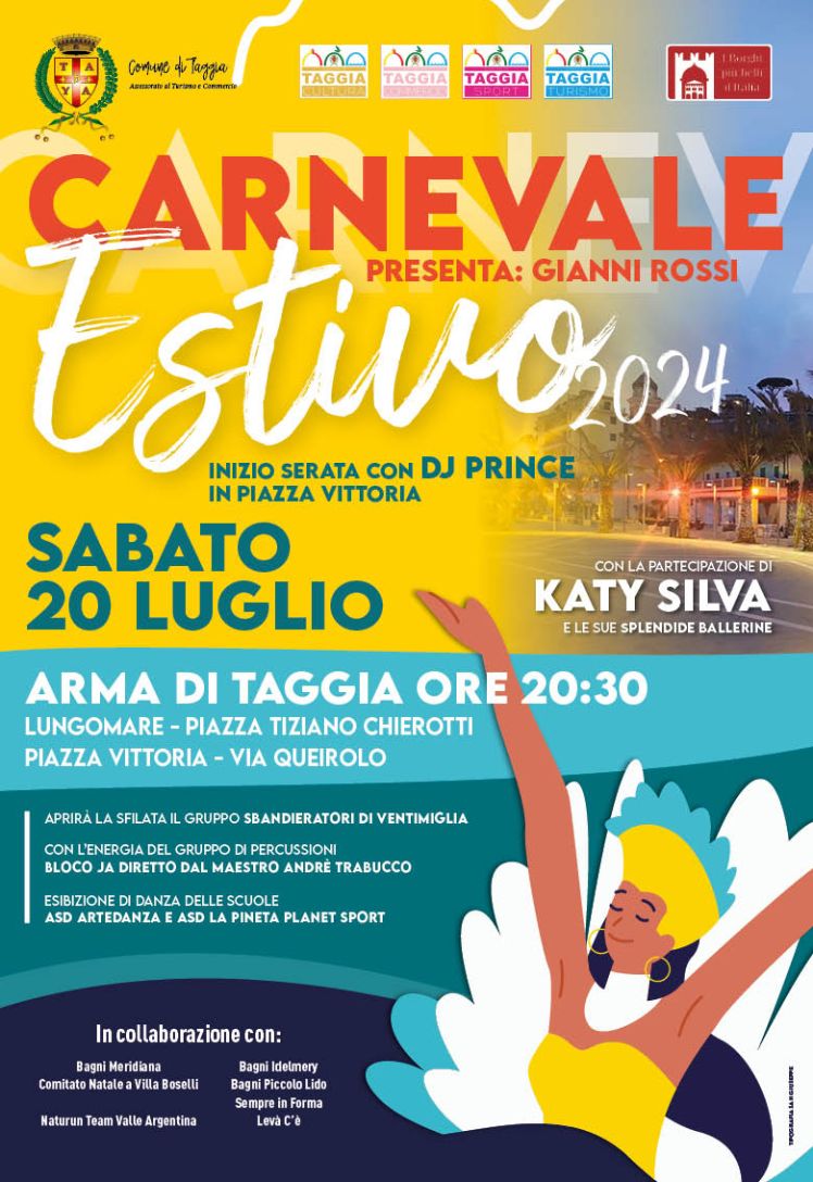 Sale l’attesa per la grande festa del Carnevale Estivo di Arma di Taggia