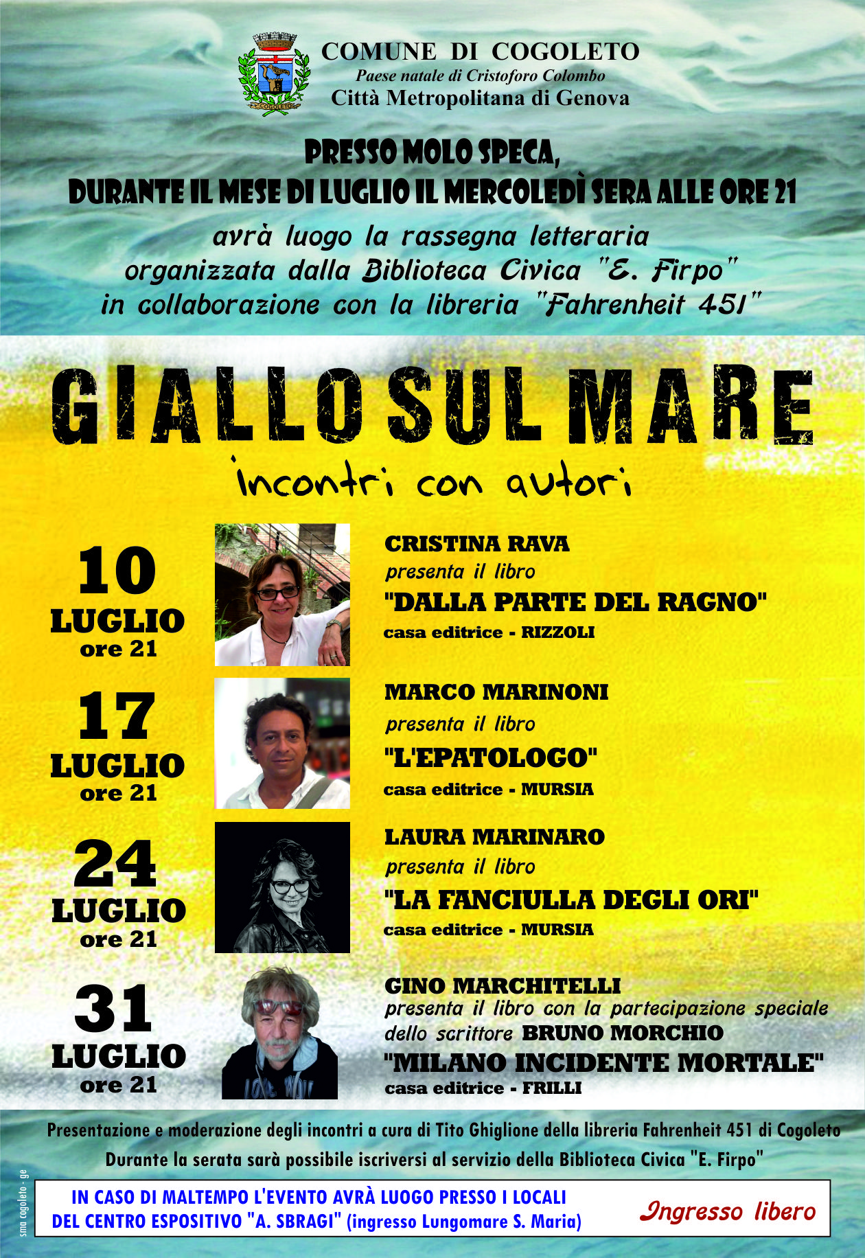 A Cogoleto una serie di eventi culturali