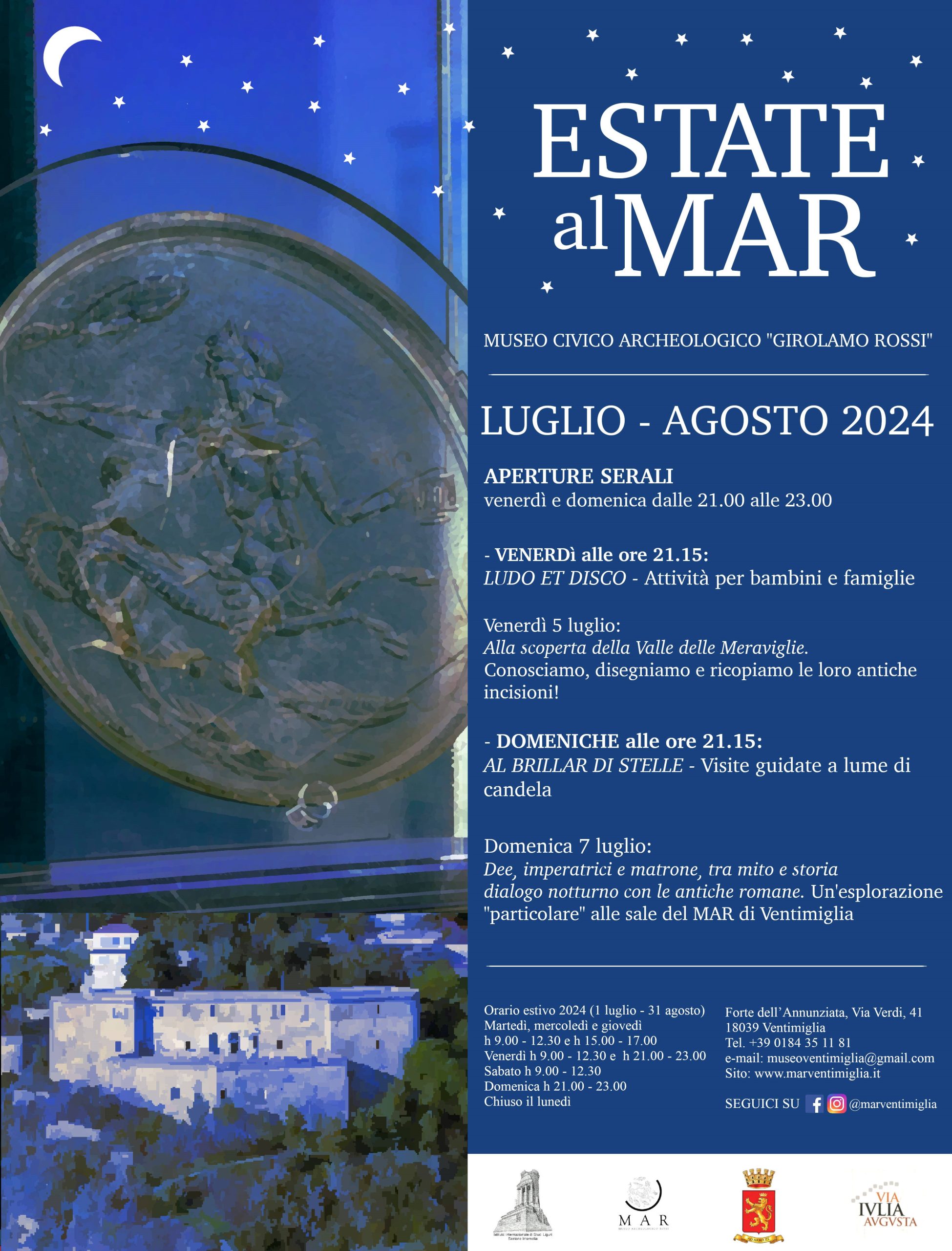 Venerdì e Domenica due appuntamenti al Museo di Ventimiglia