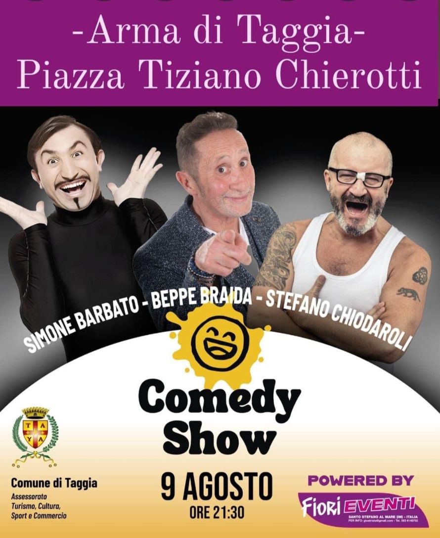 Gli eventi del fine settimana ad Arma di Taggia coi comici di Zelig e non solo