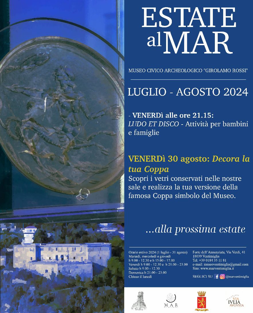 Venerdì ultimo appuntamento serale al MAR di Ventimiglia