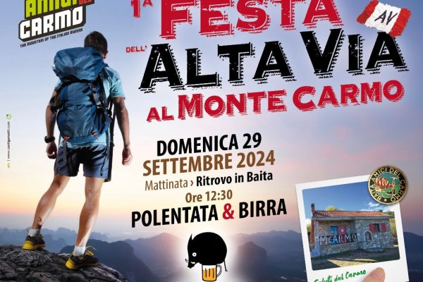 Loano, il 29 settembre la prima edizione della Festa dell’Alta Via al Monte Carmo