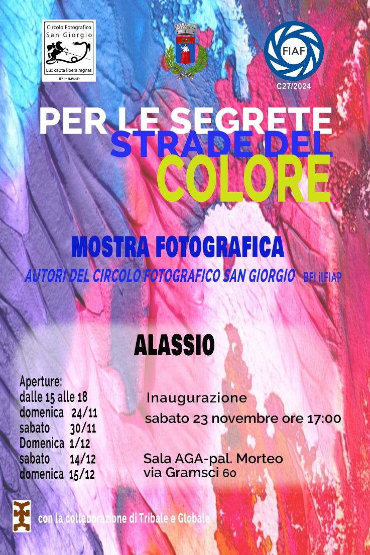 Mostra fotografica e presentazione letteraria ad Alassio con il Circolo San Giorgio BFI ILFIAP