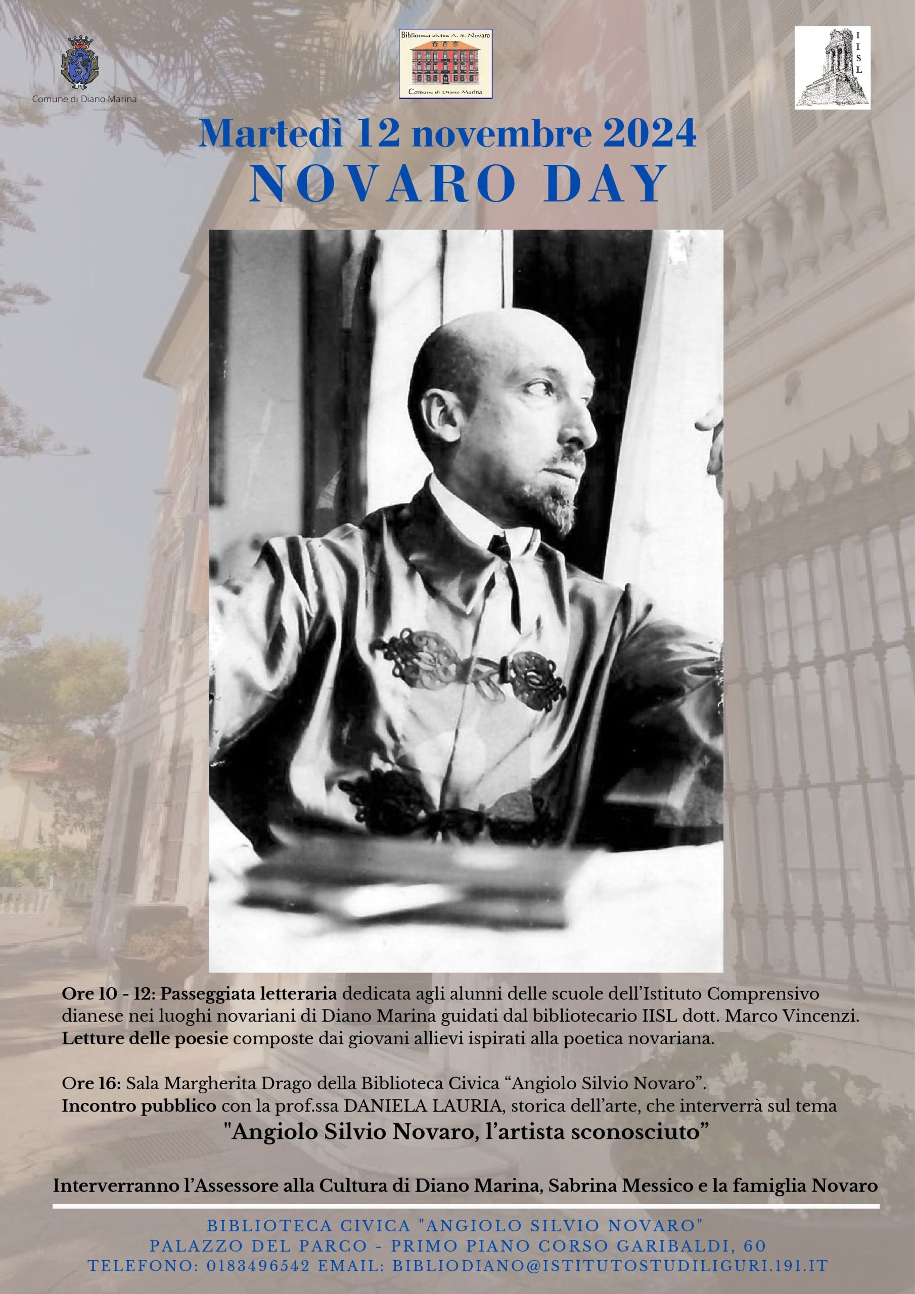 Diano Marina: martedì 12 novembre è il ‘Novaro Day’