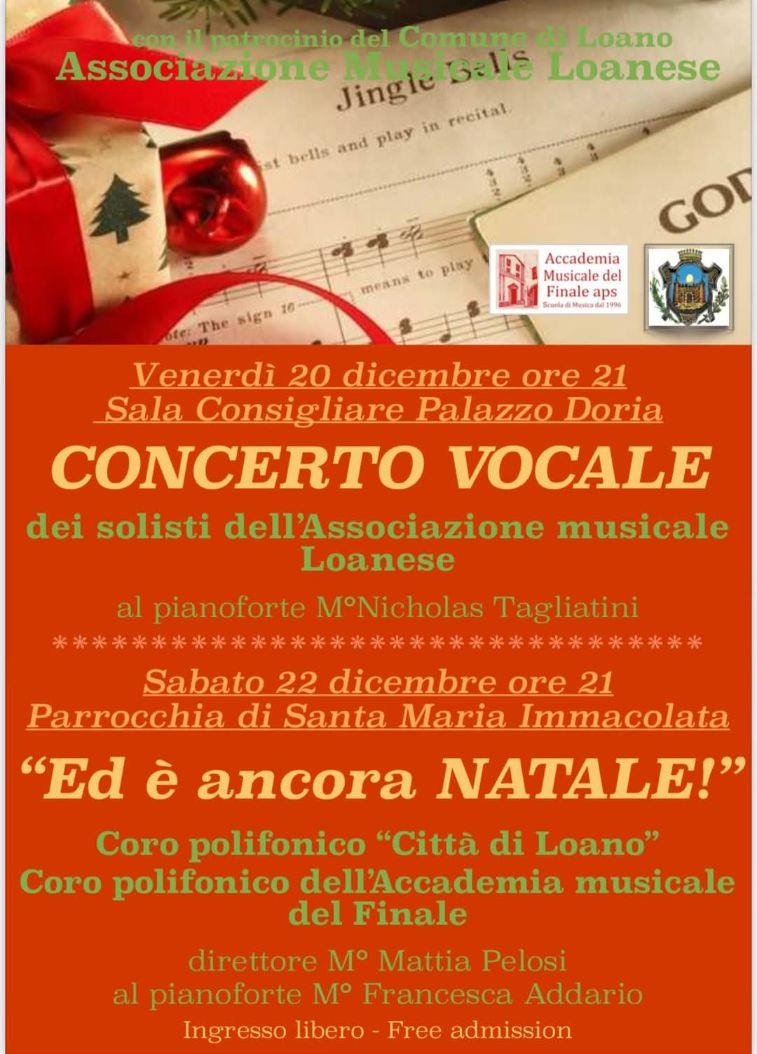 Loano, doppio appuntamento concertistico con l’Associazione Musicale Loanese