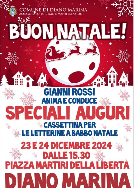 Lunedì e martedì a Diano Marina Gianni Rossi torna con “Speciali Auguri”