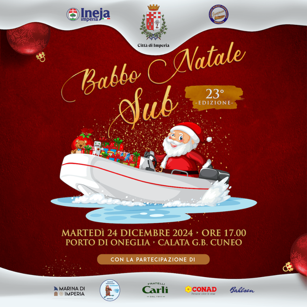 A Imperia arriva Babbo Natale sub il 24 dicembre