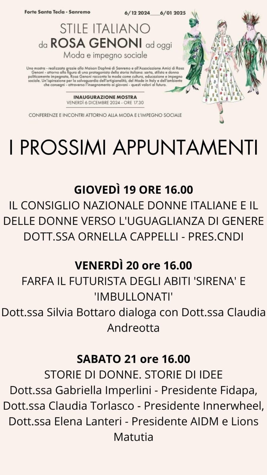 Tre appuntamenti al Forte Santa Tecla di Sanremo