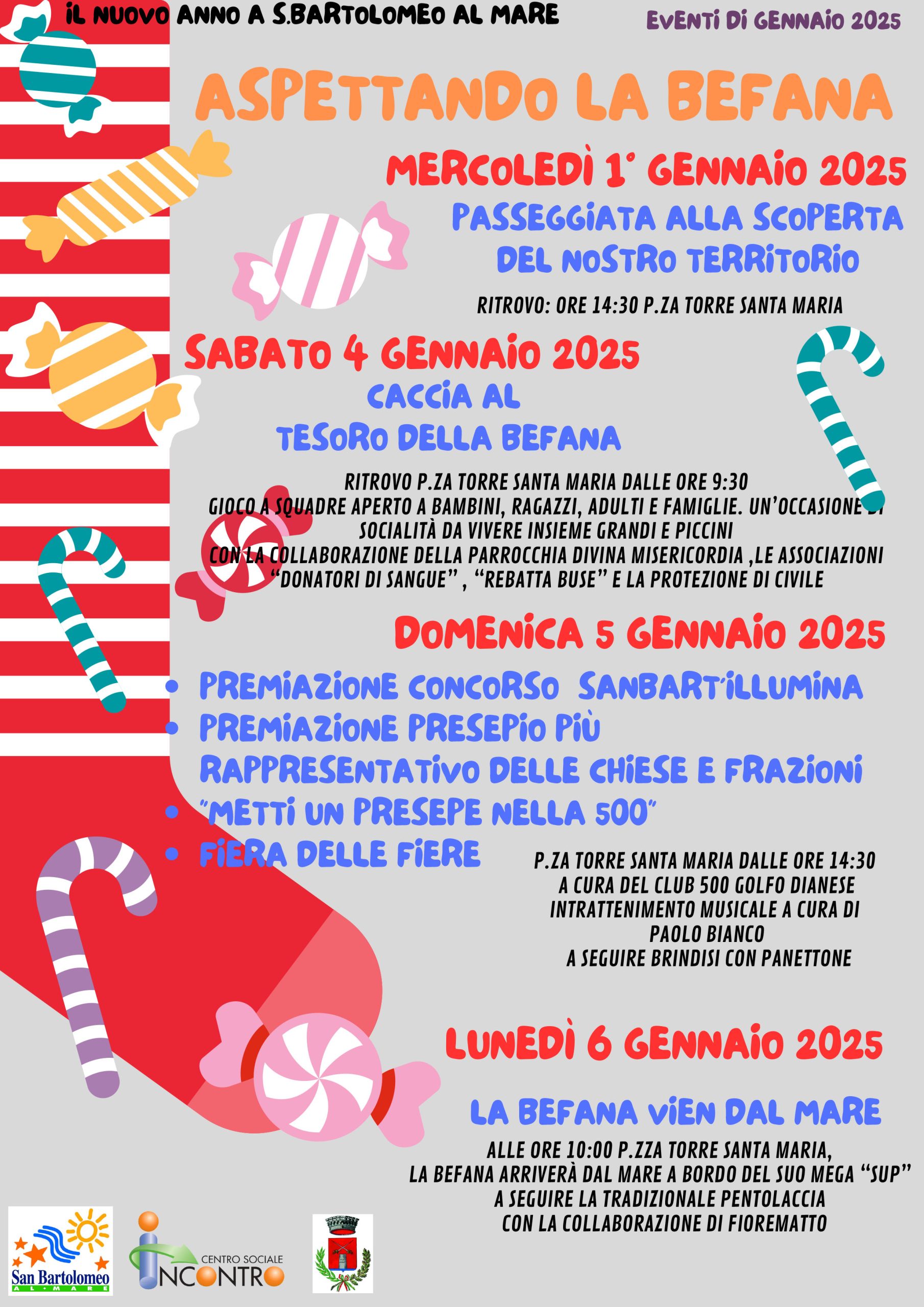Gli eventi per iniziare bene il nuovo anno a San Bartolomeo al Mare