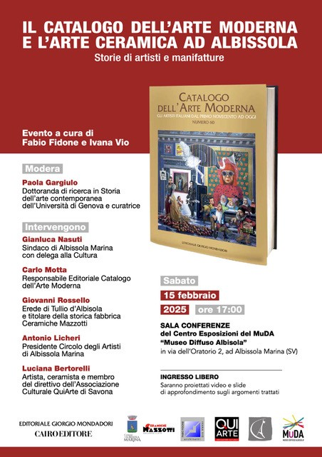 Ad Albisola si presenta il Catalogo dell’Arte Moderna