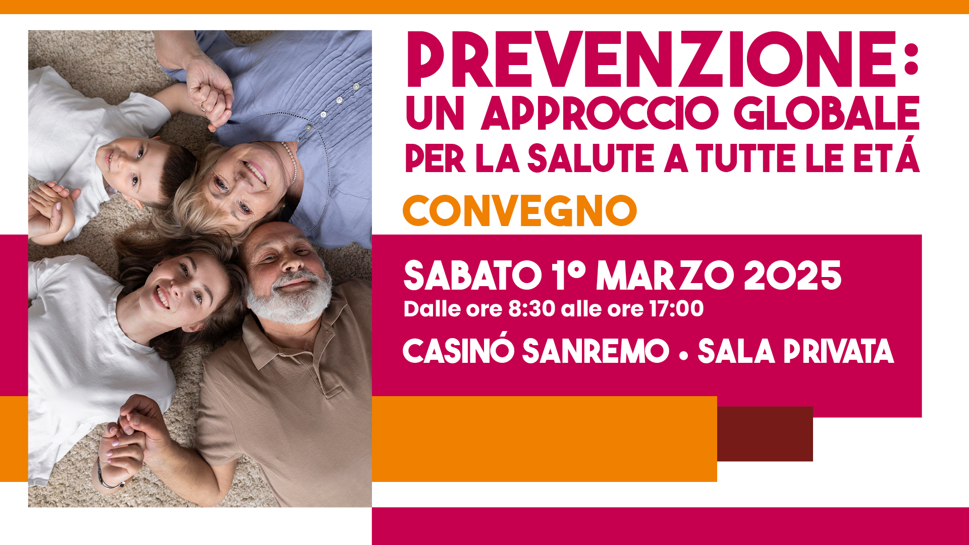 La prevenzione per migliorare la qualità della vita. Sabato un Convegno al Casinò di Sanremo organizzato da quattro associazioni