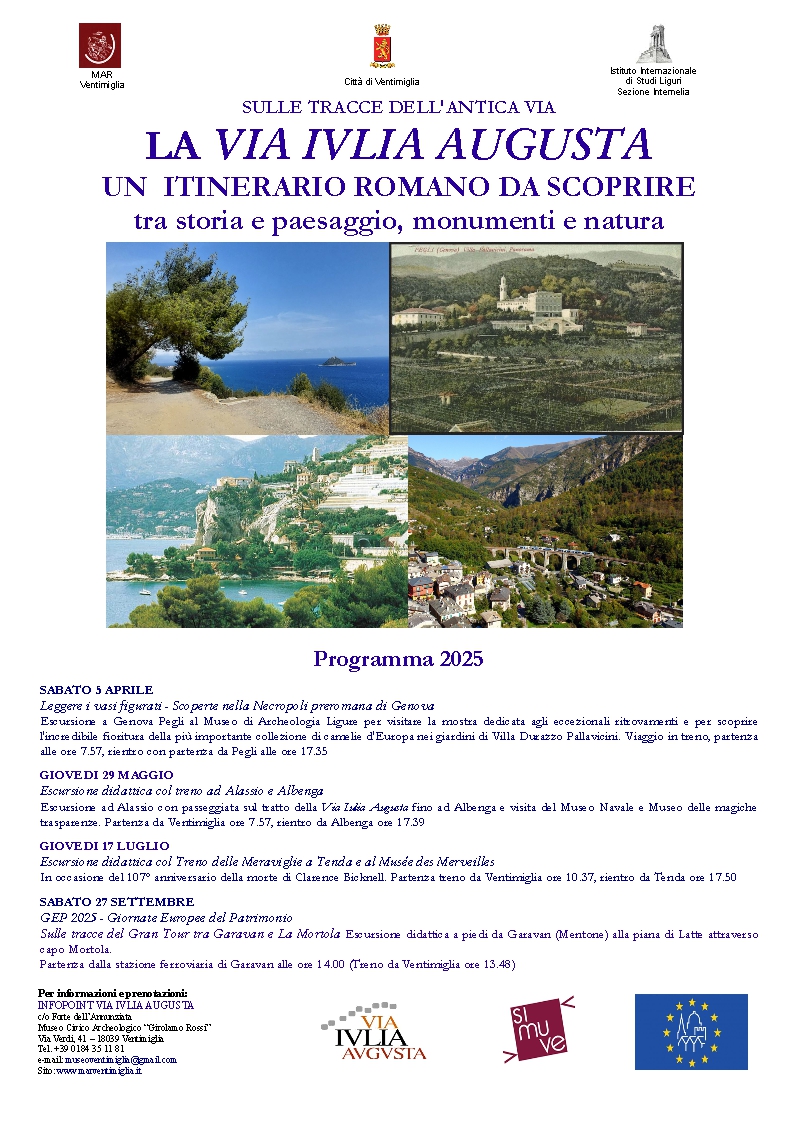 Tornano le escursioni sulla via Iulia Augusta a Ventimiglia
