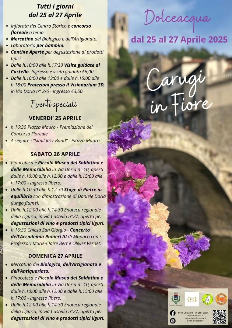 A Dolceacqua da Venerdì c’è la rassegna “Carugi in fiore”