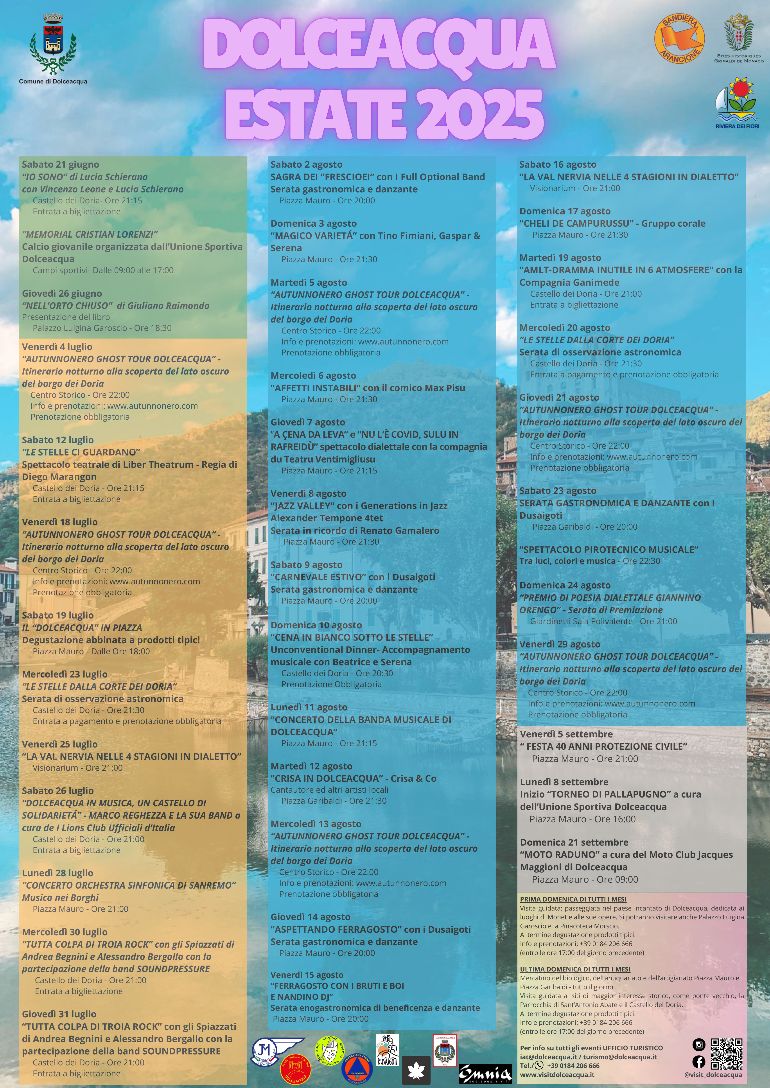 Il calendario delle manifestazioni estive a Dolceacqua
