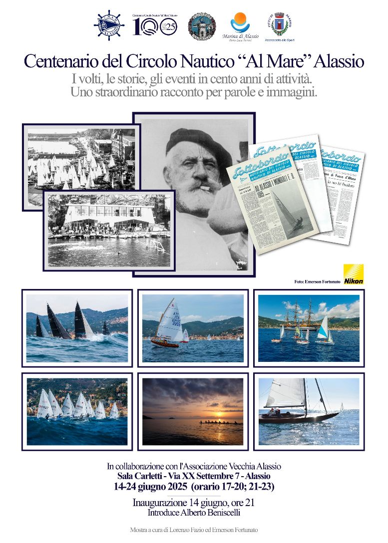 Nel centenario del Circolo Nautico al Mare di Alassio, in arrivo una mostra fotografica in Sala Carletti