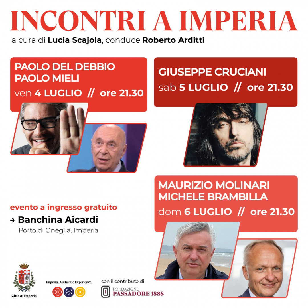 Tornano gli Incontri a Imperia: tre serate di politica, informazione e confronto con i protagonisti del giornalismo italiano