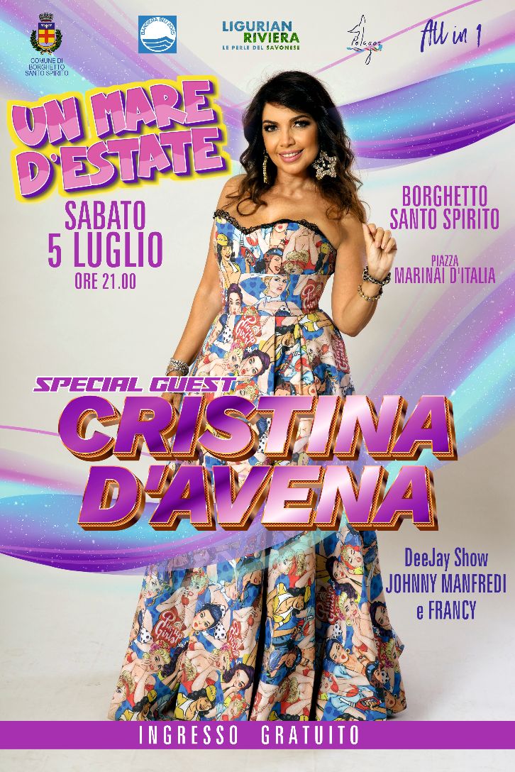 Sabato a Borghetto Santo Spirito un ciocnerto gratuito di Cristina d’Avena