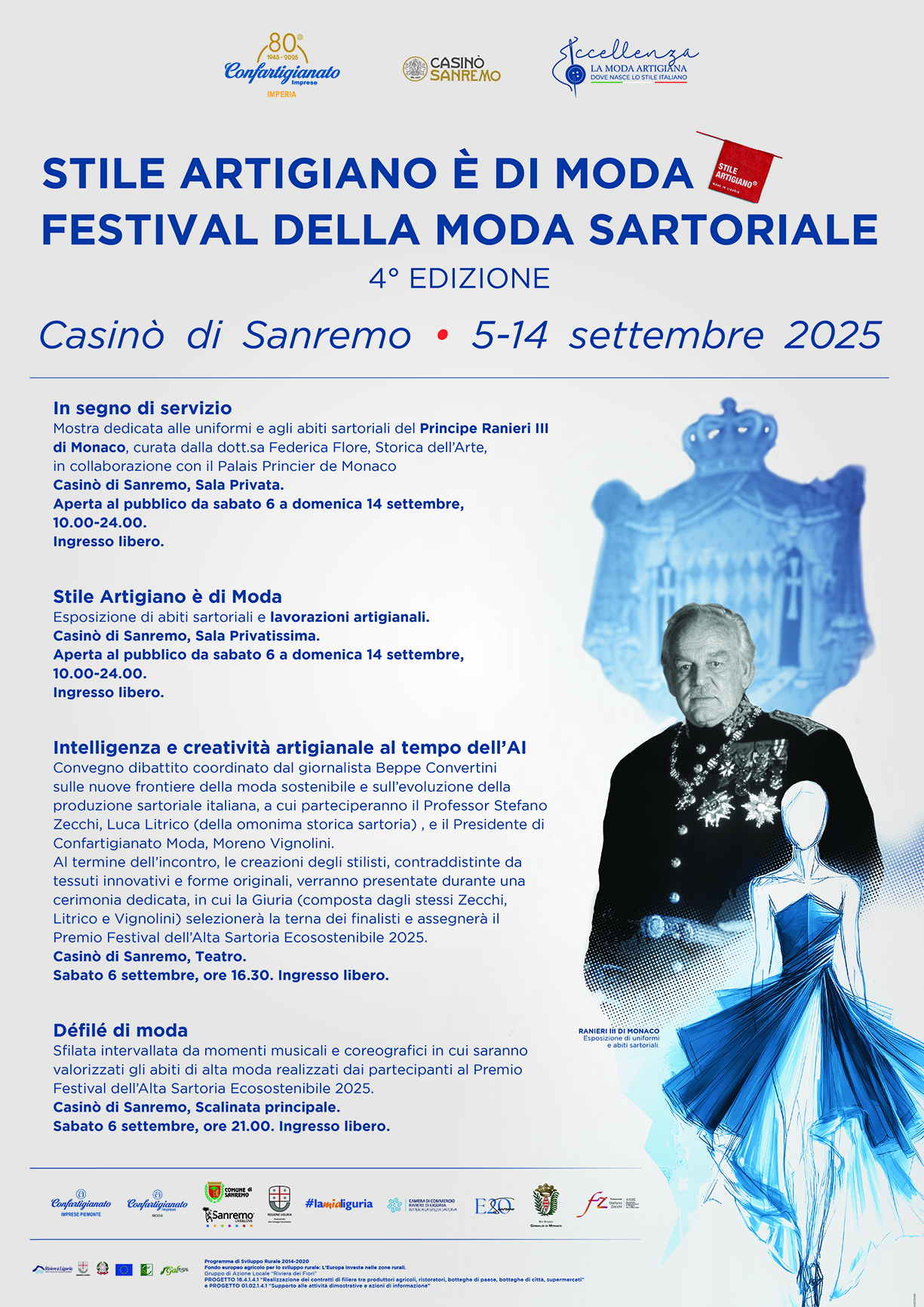 Dal 5 al 14 settembre a Sanremo Stile Artigiano è di Moda. Festival della Moda Sartoriale