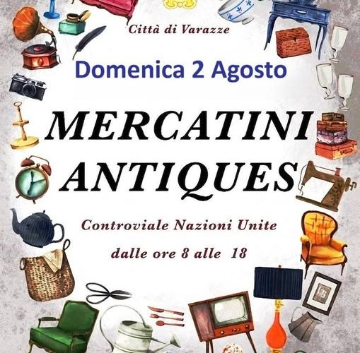 Il fascino del vintage nel cuore di Varazze: domenica 2 agosto l’evento “Mercatini Antiques”