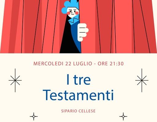 Celle Ligure, la cultura va in scena al Teatrino Comunale con lo spettacolo “I tre Testamenti”