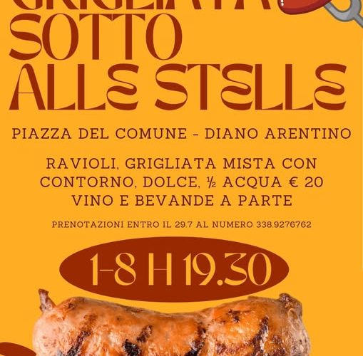 A Diano Arentino si accendono i fuochi per la “Grigliata sotto alle stelle” de La Combriccola del Golfo