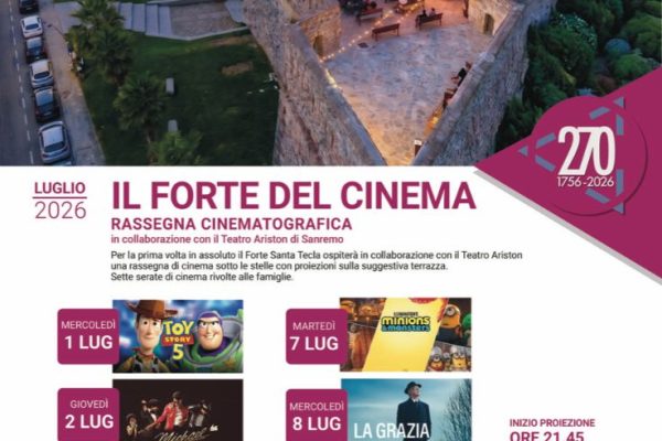 Al via la stagione 2026/2027 del Forte Santa Tecla a Sanremo. Il programma