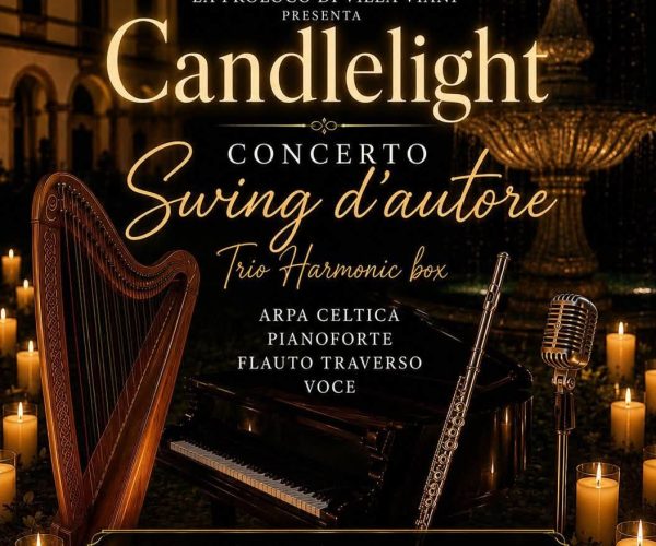 “Candlelight” a Villa Viani: il 2 agosto il Trio Harmonic box in concerto tra musica e atmosfera