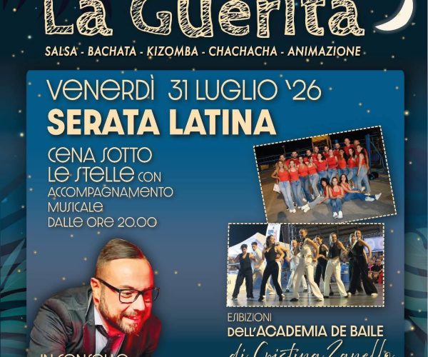 “Serata Latina” a Taggia: cena sotto le stelle, carne alla brace e balli a La Güerita