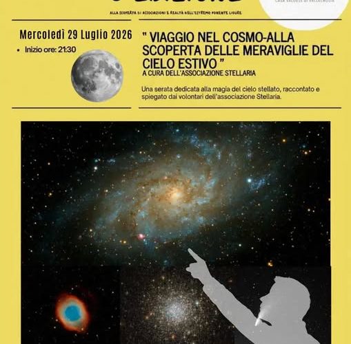 Magia sotto le stelle a Vallecrosia: l’Associazione Stellaria guida l’osservazione del cielo estivo