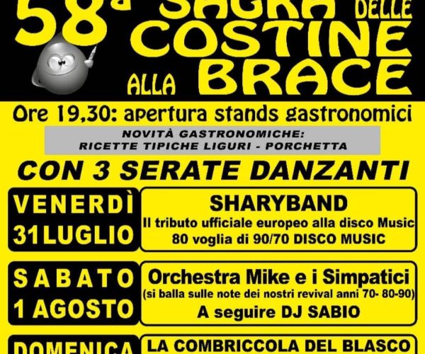 Torna a San Bartolomeo al Mare la Sagra delle Costine alla Brace: tre giorni di festa, musica e solidarietà