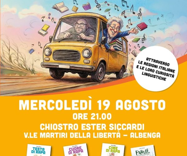 “In Viaggio” con Gino Rapa ad Albenga: il 19 agosto una serata tra curiosità linguistiche e musica
