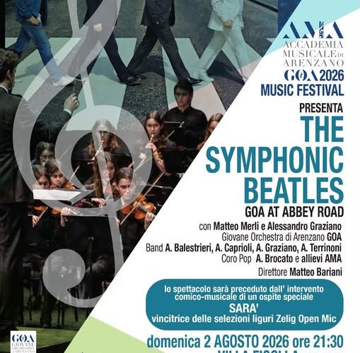 “The Symphonic Beatles” ad Arenzano: grande musica e la comicità di SARA’ per una serata indimenticabile