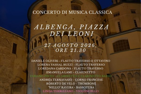 Note d’autore nel cuore di Albenga: in arrivo lo spettacolo “Giovani note fra i leoni” ad ingresso libero