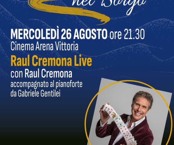 “Teatro nel Borgo” cala l’asso: mercoledì 26 agosto Raul Cremona in scena a Borghetto Santo Spirito