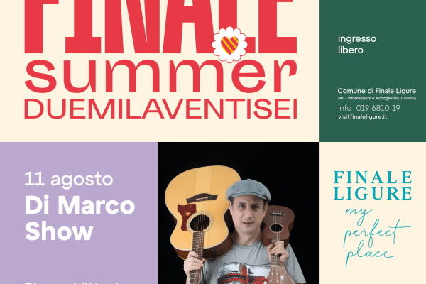 Il “Di Marco Show” accende l’estate finalese: l’11 agosto comicità e canzoni a ingresso libero