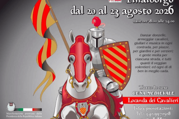 Cavalieri, giullari e cene a tema: Finalborgo fa un salto nel tempo con “Viaggio nel Medioevo”