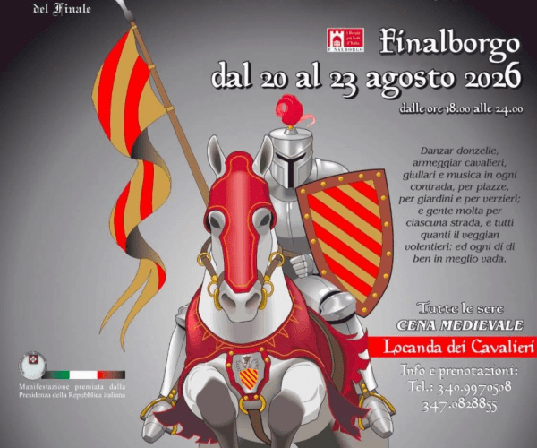Cavalieri, giullari e cene a tema: Finalborgo fa un salto nel tempo con “Viaggio nel Medioevo”