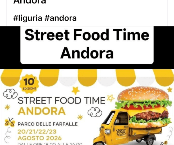 Quattro serate dedicate al cibo di strada: ad Andora fa tappa lo “Street Food Time”