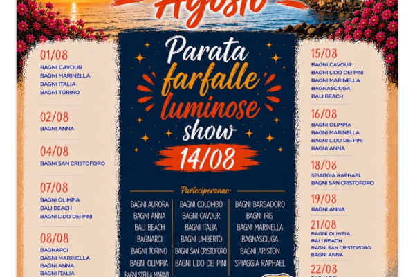 “Un Mare di Eventi” anima Savona: ad agosto sfilata di farfalle luminose e il Grande Ferragosto allo Scaletto