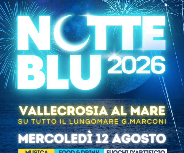 Musica, food & drink e fuochi d’artificio: Vallecrosia al Mare si accende per la Notte Blu 2026